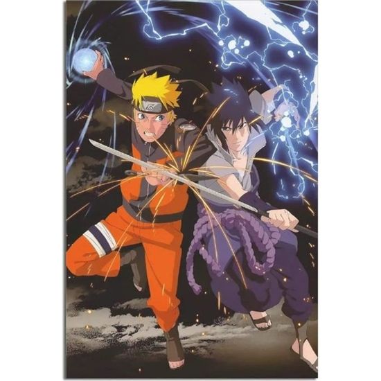 Poster Naruto Shippuden Anime Naruto Uchiha sur toile pour chambre à  coucher, décoration murale, 20 × 30 cm121 - Cdiscount Maison