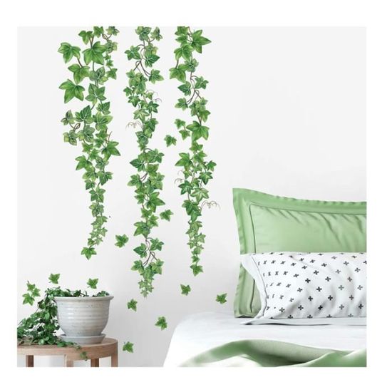 Autocollant Décoratif De Porte Tulup - Motif Feuilles Tropicales - 95x205 Cm - Style Moderne - Neuf