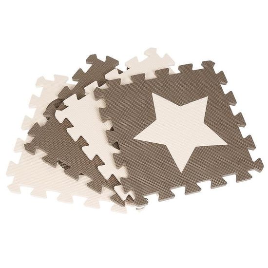 Tapis de jeu en mousse pour bébé Luxstore EVA Puzzle - 12 dalles (32.5 x 32.5 x 1cm) - Blanc, Rose, Gris