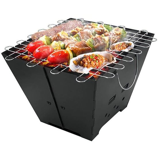 DSMGLRBGZ Barbecue Charbon De Bois Grille Pliant Verticale Acier — free download