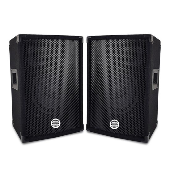 Paire Enceintes Passives BM Bmsonic 12" - 1200W Max, Trapézoïdal - Sono DJ, 2 Voies Bass Reflex - 11