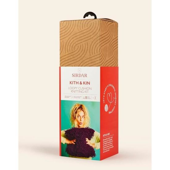 Sirdar Laine Kit Tricot Sirdar Kith & Kin - Couverture Patchwork Facile Pour Débutants - Tout Inclus Kit De Tricot Pour Adulte