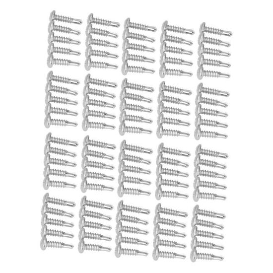 30 Vis Auto-perceuses Inox 410 - Tête Plate Phillips M4,8 X 13 Mm - Pour Métaux Fins