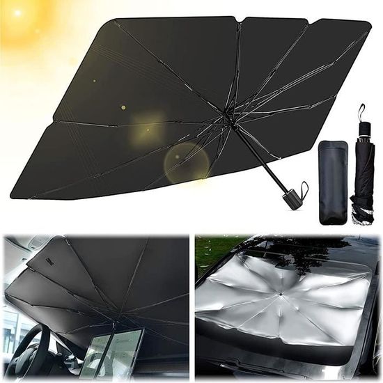 Pare Soleil Voiture Parapluie, Protection UV Et Isolation Thermique Pare  Soleil pour Voiture, pour Voiture, SUV, Camion, Poids Lourd,55×32In