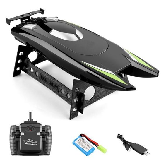Bateau Télécommandé 25 Km/h - Double Moteur 2.4GHz - Pour Piscine Et Étang - Batterie Intégrée 7.4V