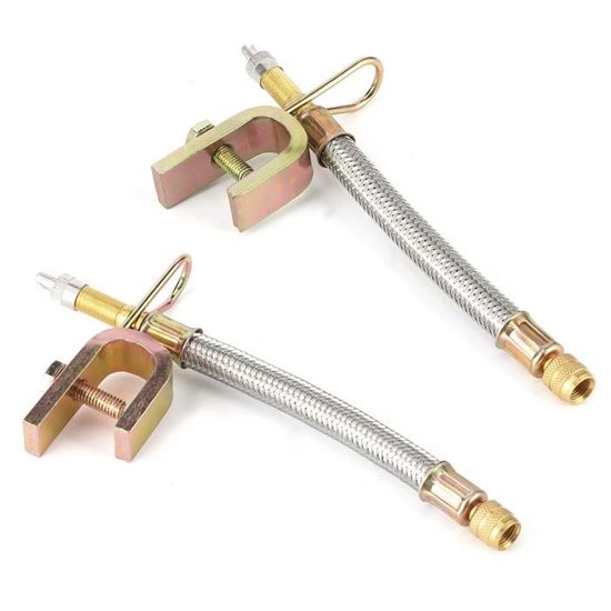 2 Extensions Valve Cuivre 90° - Pour Pneus Voiture, Moto, Vélo
