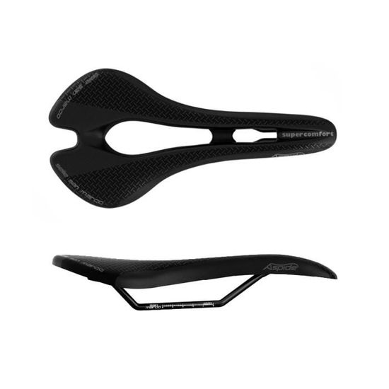 Selle De Vélo De Route Selle San Marco Aspide Supercomfort Large - 278 X 142 Mm, Rail Titane, Blanc, Ouverte (test)