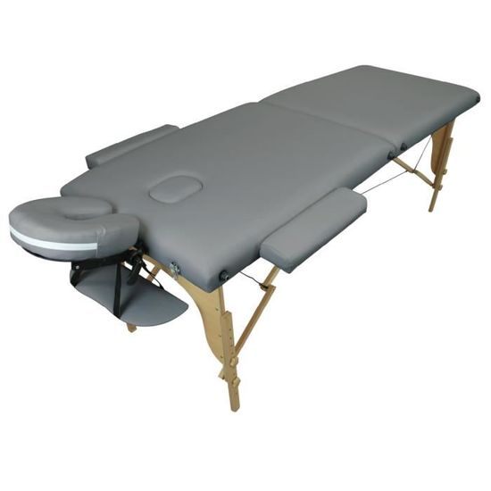 Vivezen ® Table de massage pliante 2 zones en bois avec panneau Reiki Accessoires et housse de transport 10 coloris Norme CE