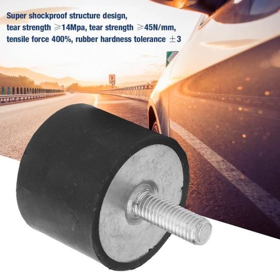 Support Anti-vibration En Caoutchouc D60xH50 - Amortisseur Avec Goujons M12x37mm, Pack Uxcell