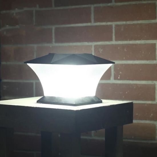 NH03116-LED Solaire Lampe Pilier Jardin Colonne Exterieur lumière blanche