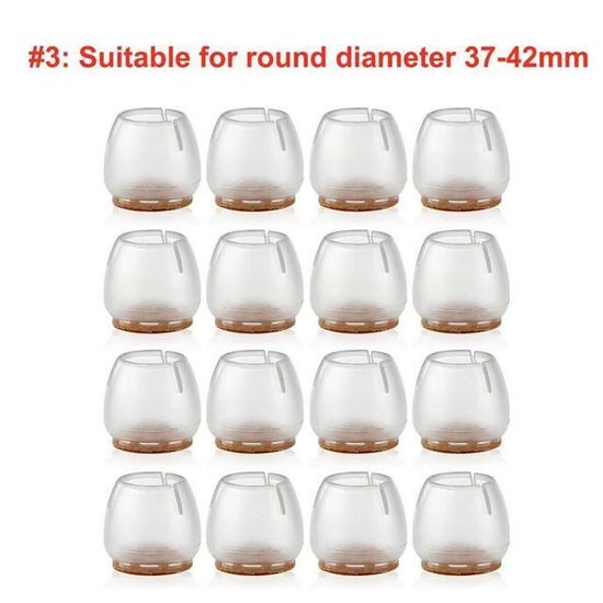 16pcs Protection Pied De Chaise En Polyester - Patins Pour