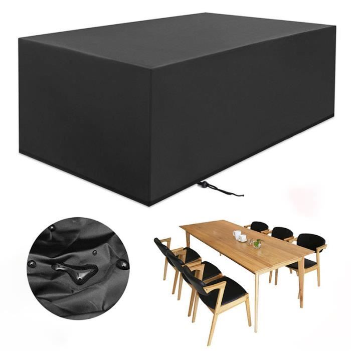 3pcs Housse de Protection Imperméable Bâche Rectangulaire Anti-poussière Anti-UV Couverture de Meubles 270x180x89 cm