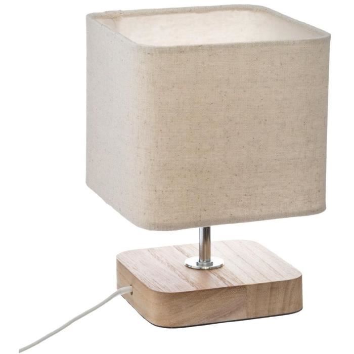 Lampe droit Pin Toxey - Ivoire - H 21 cm