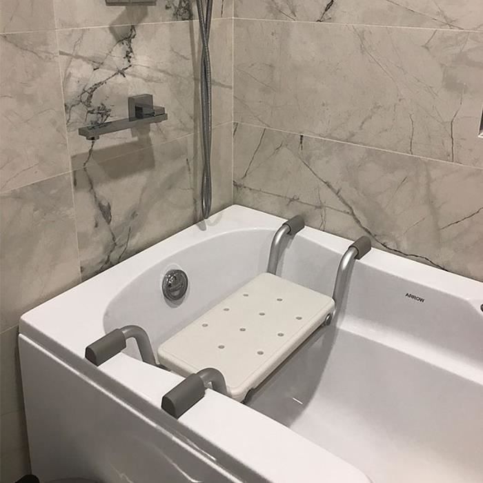 POPS Siège de baignoire suspendu avec structure en aluminium tabouret de douche réglable salle de bain