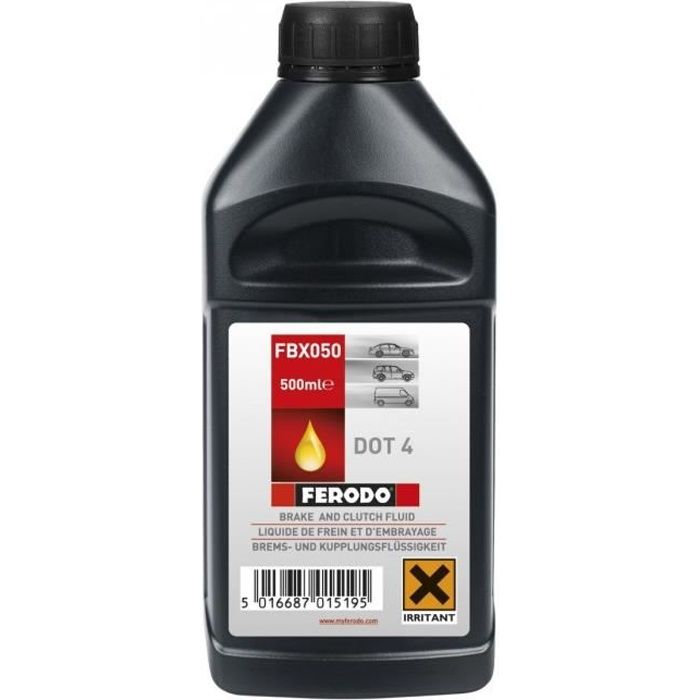 LIQUIDE DE FREIN FERODO DOT 4 BIDON DE 0.5 LITRE