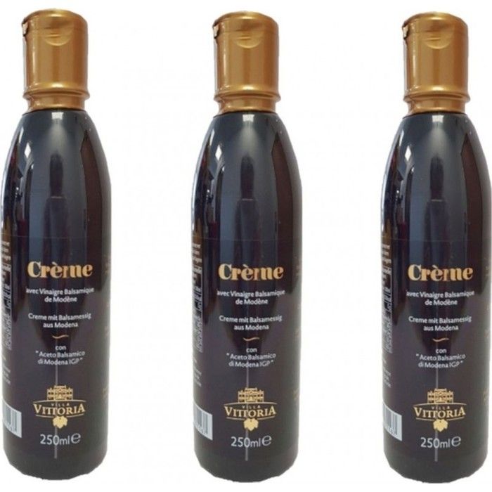 Lot 3x Crème de vinaigre balsamique - Villa Vittoria - bouteille 250ml