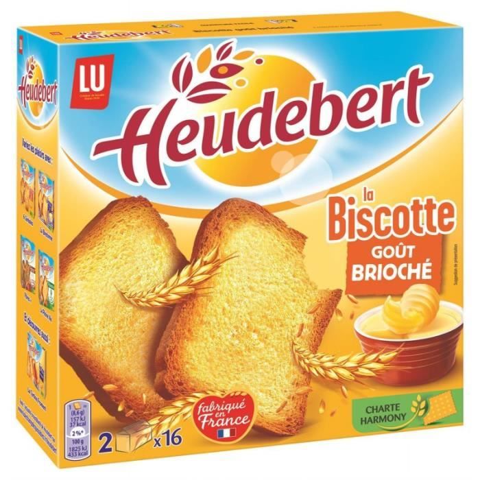 LU HEUDEBERT - Heudebert Biscotte Goût Brioche 290G - Lot De 4