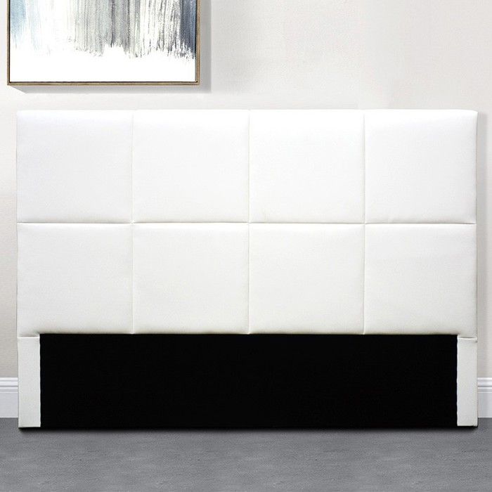 TÊTE DE LIT DESIGN ALEXI - Blanc - 140 cm