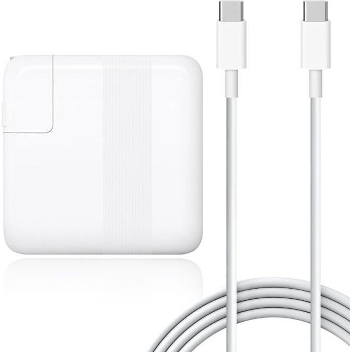 BatPower 87W PD USB-C Adaptateur et charge câble Chargeur pour MacBook Pro 15-inch Touch Bar 2016 2017 2018 Apple 87W MNF82LL-A A