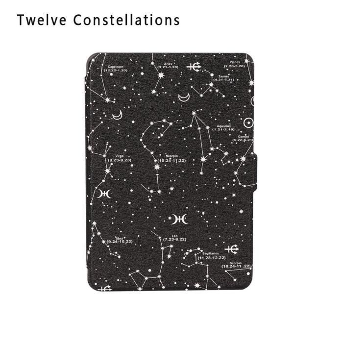 Housses - Etuis Tablette,12Styles cuir réveil automatique-sommeil étui intelligent coque de protection - Type Twelve Constellation