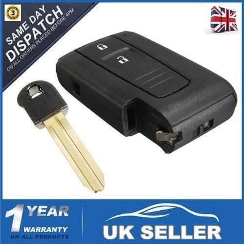 2 Bouton Télécommande Clé Key Shell Fob Lame Pr Toyota Prius Corolla Verso Rav4