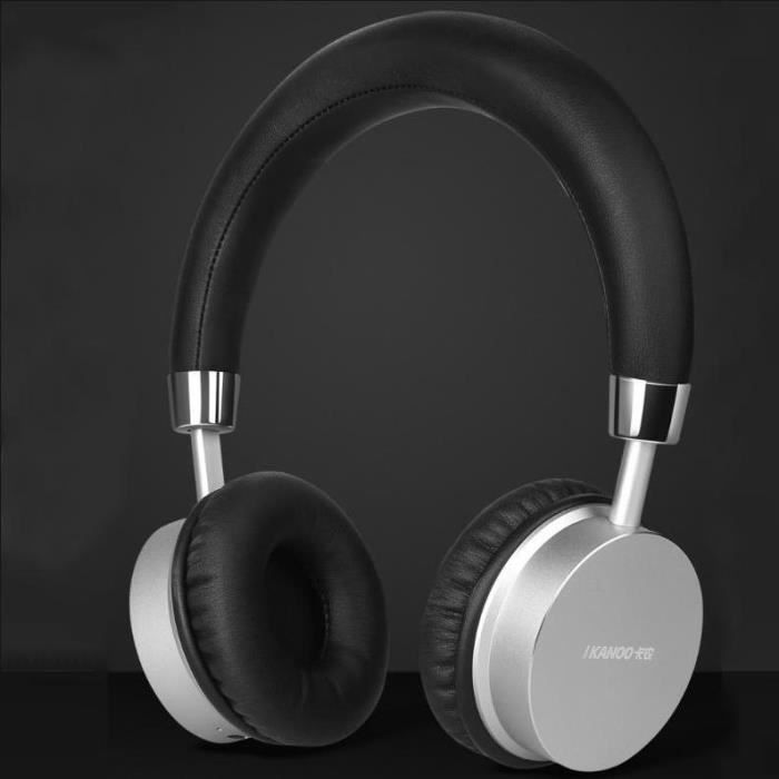 (iKANOO) Casque K5 Heavy Bass Running Sports Casque Bluetooth sans fil - Argent
