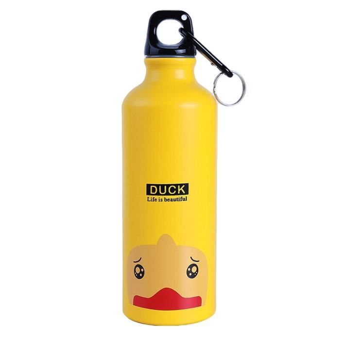Gourde - Bouteille isotherme,Bouteille d'eau chaude Portable de 500ML,en aluminium-paille de blé,à motif de - Type yellow duck