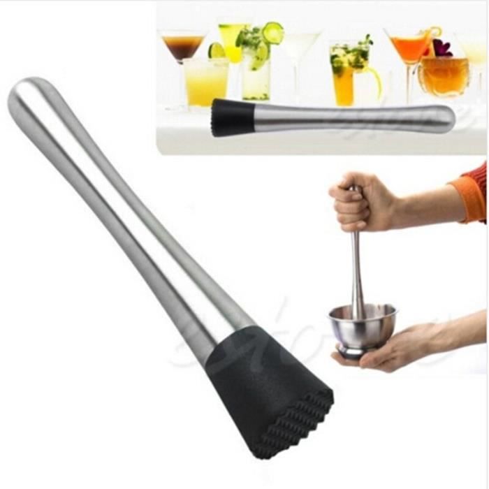 Accessoires bar,Pilons de Cocktail de fruits Barre en acier inoxydable pour glace pilée, Bar outil de Bar, pics de Cocktail, fouet