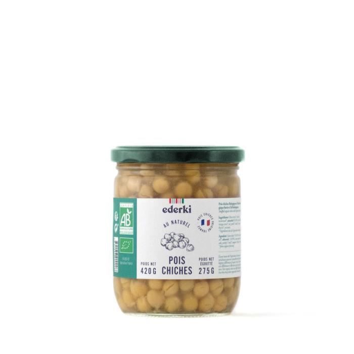 Pois chiches au naturel bio - 420g