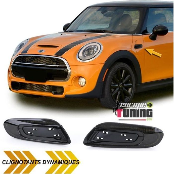 REPETITEURS - CLIGNOTANTS NOIRS A LED DYNAMIQUE MINI COOPER F55 F56 F57 (05297)