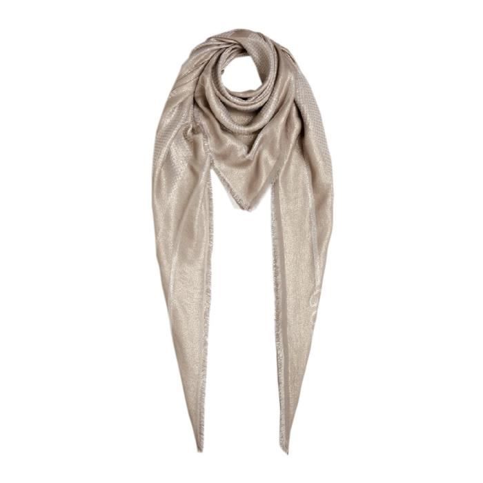 Foulard Beige Femme Guess Jacquard 130x130