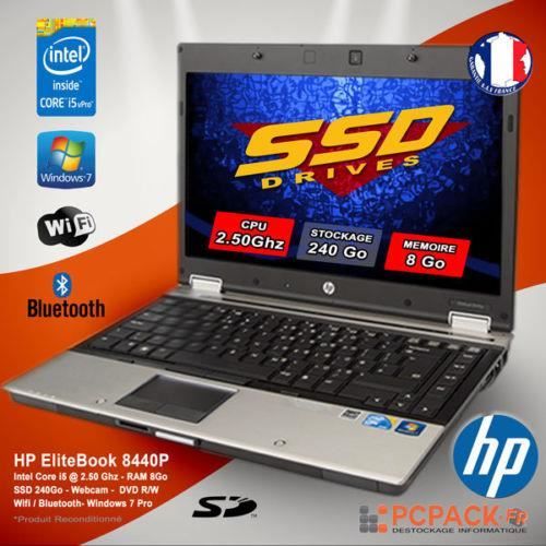 PC PORTABLE ELITEBOOK 8440P CORE I5 RAM 8GO SSD 240GO