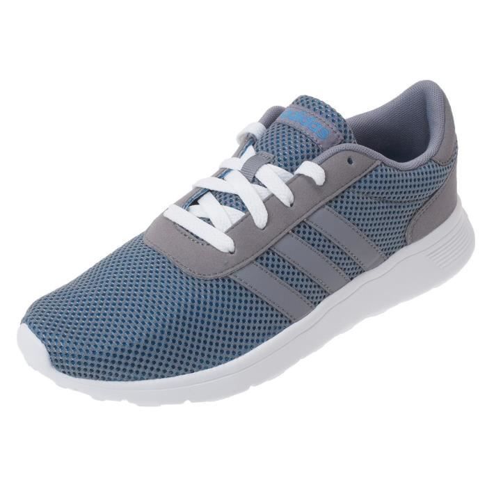 Chaussures basses cuir ou synthétique Lite racer gris - Adidas neo