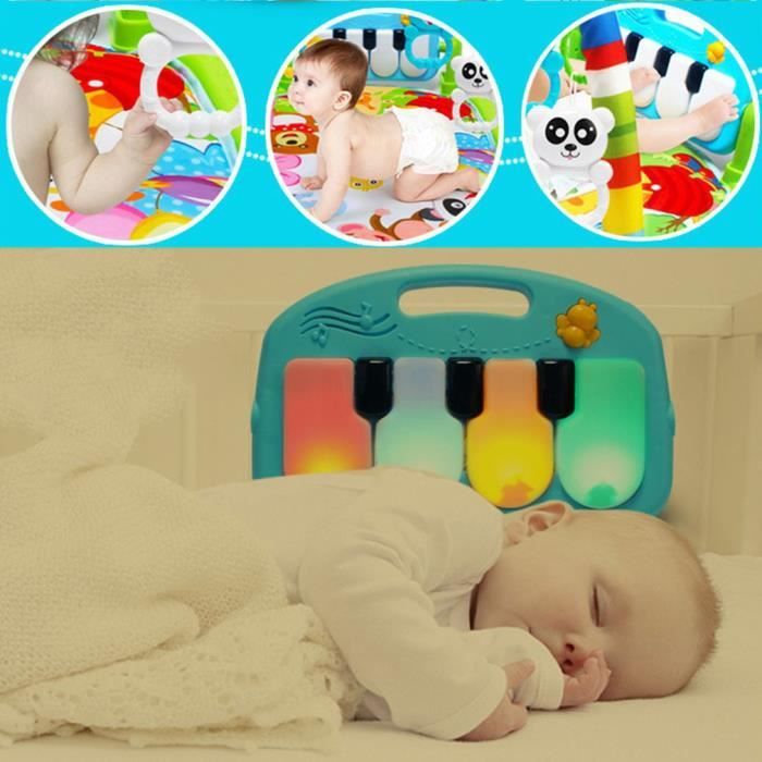 TAPIS D'EVEIL couverture tapis avec musique Piano pédale fitness cadre Jouet Tapis de JEU POUR BéBé