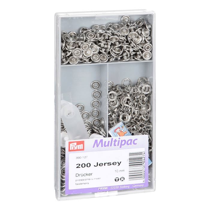 PRYM Boutons Pression Jersey 10 mm Anneau Laiton