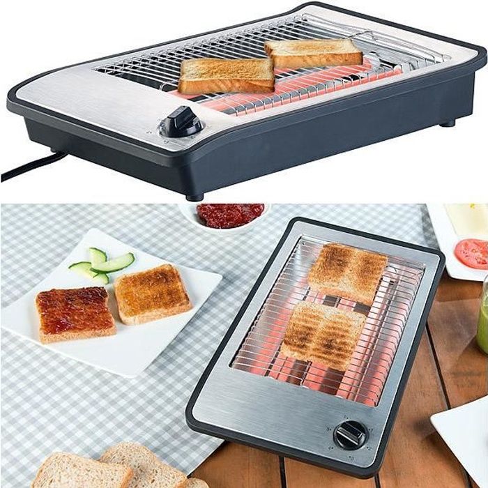 Grille-pain plat 4 tranches 600 W avec minuteur