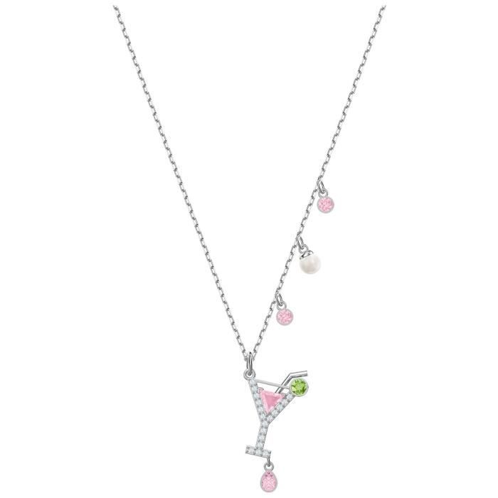 Sautoir - Collier - Pendentif Swarovski No Regrets Cocktail - Matière:Plaqué