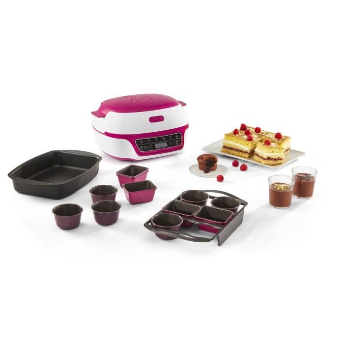 TEFAL KD810112 Cake Factory Delices Machine intelligente à gâteaux, 5 programmes auto, 1 mode manuel, Set moules CreaBake inclus