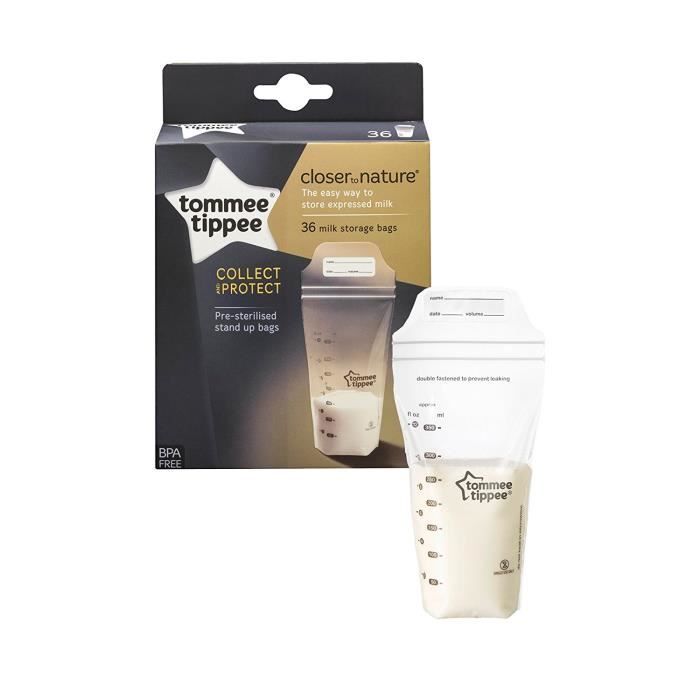 Tommee Tippee 36 Sachets pour lait maternel