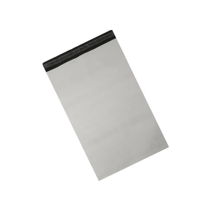 Lot de 1000 Enveloppes plastique blanches opaques A4 250 x 350 mm,pochettes d'expédition 25x35 cm 60 microns. Enveloppe plastique fi