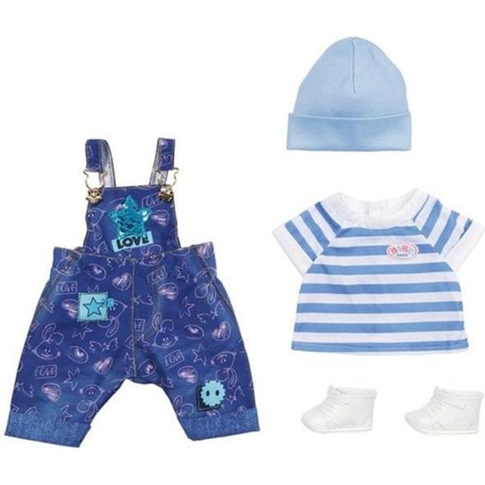 Baby Born Deluxe Ensemble de Salopette en jeans 43 cm