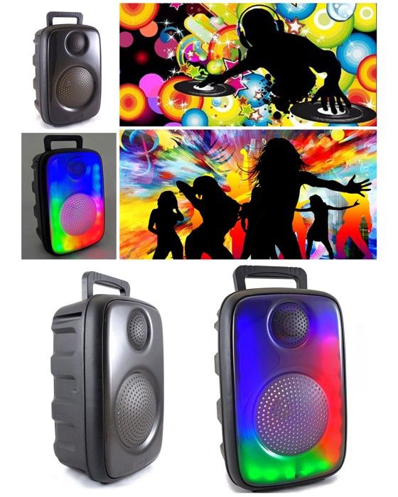 ENCEINTE SONO PORTABLE PARTY BLUETOOTH MOBILE USB TWS LED RGB MSD RADIO FM + MICROPHONE DYNAMIQUE