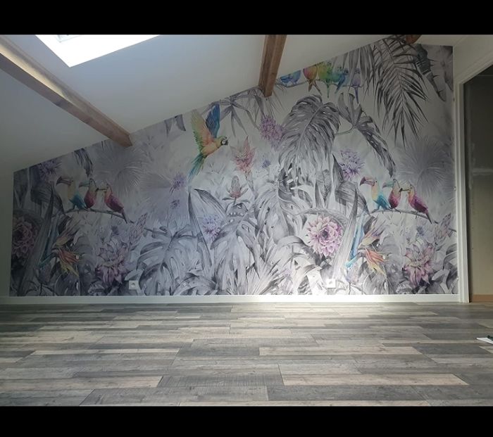 Papier Peint Panoramique Jungle Soie,Poster Geant Mural ...