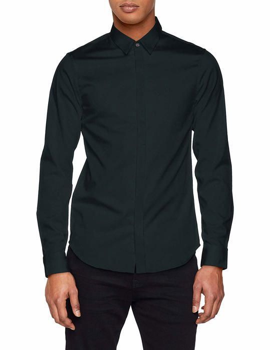 chemise - chemisette armani exchange - 8nzcbdzn10z-1510 - smart stretch satin chemise casual homme