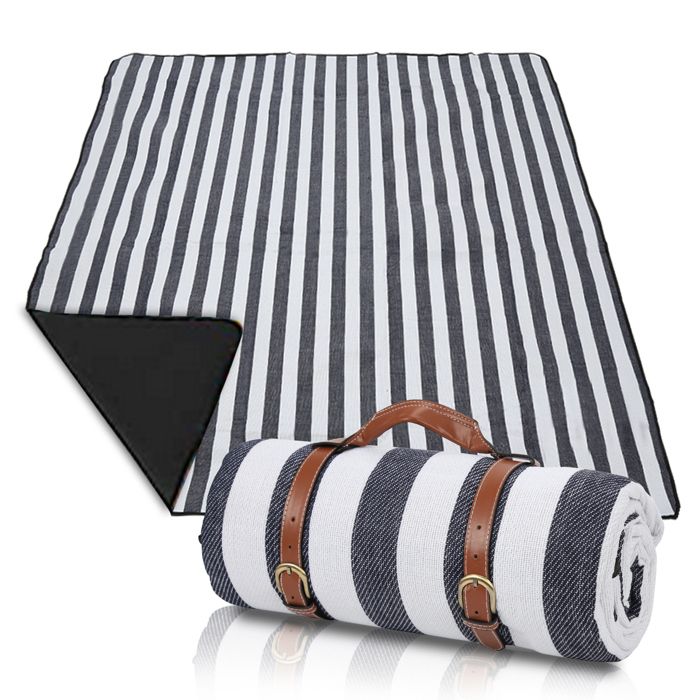 Couverture Pique-nique Imperméable Yorbay 200x200cm - Double Face Flanelle/doré, Légère Et Portable