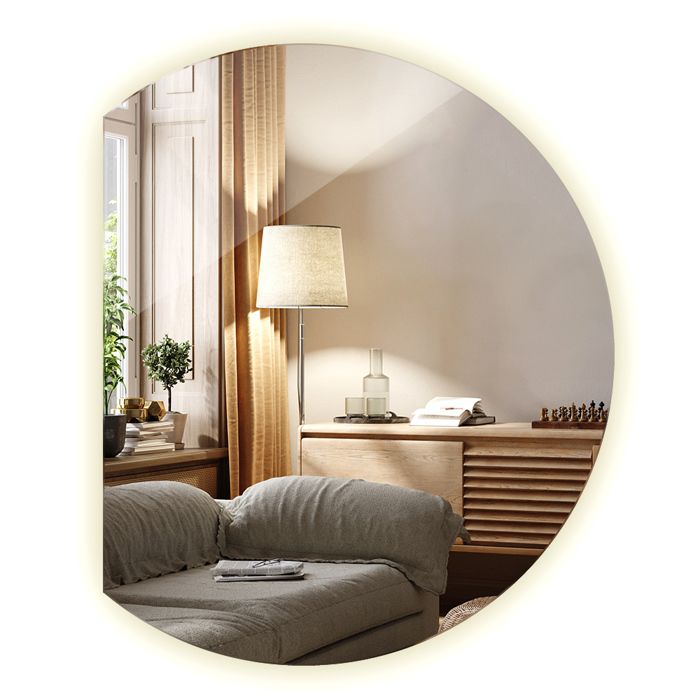 Lzuso Miroir asymétrique à Suspendre en Bois pour Le Mur Cadre irrégulier Petit Miroir Mural Moderne Décoratif Unique Chambre à Coucher Salon Salle de