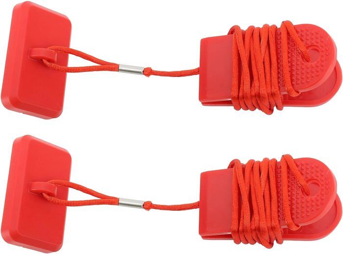 2 Clés De Sécurité Universelles Pour Tapis De Course – Arrêt Magnétique, Compatibles 80% Des Modèles, Cordon 92 Cm