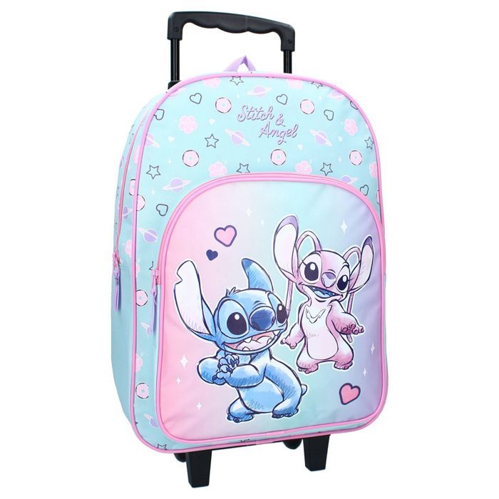 Zaino Trolley Seven Big Lilo & Stitch Per Scuola - 2 In 1, Doppio Scomparto, 36 Litri, Viola
