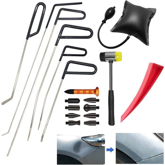 Outil Débosselage - LARGEIGHT - Kit Complet - Couleurs Multiples - Réparation de Bosses - Accessoire Jardin