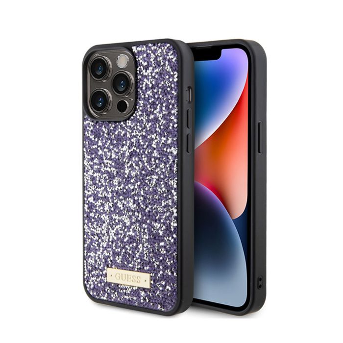 Coque de téléphone Guess iPhone 15 Pro Max Métal strass Protection chocs